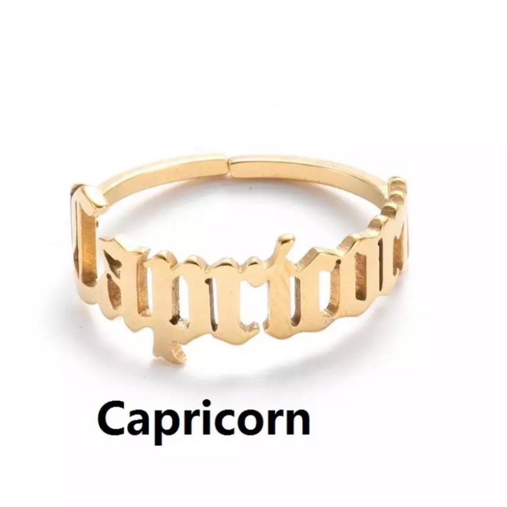 Stainless Steel Zodiac ring